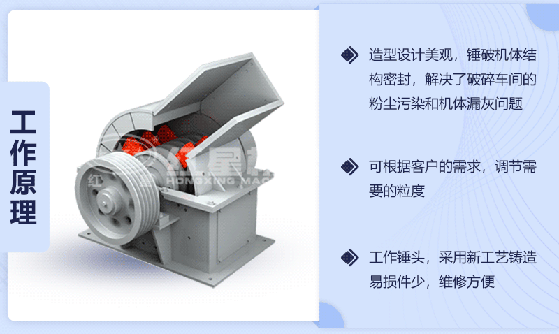 錘式破碎機工作原理圖